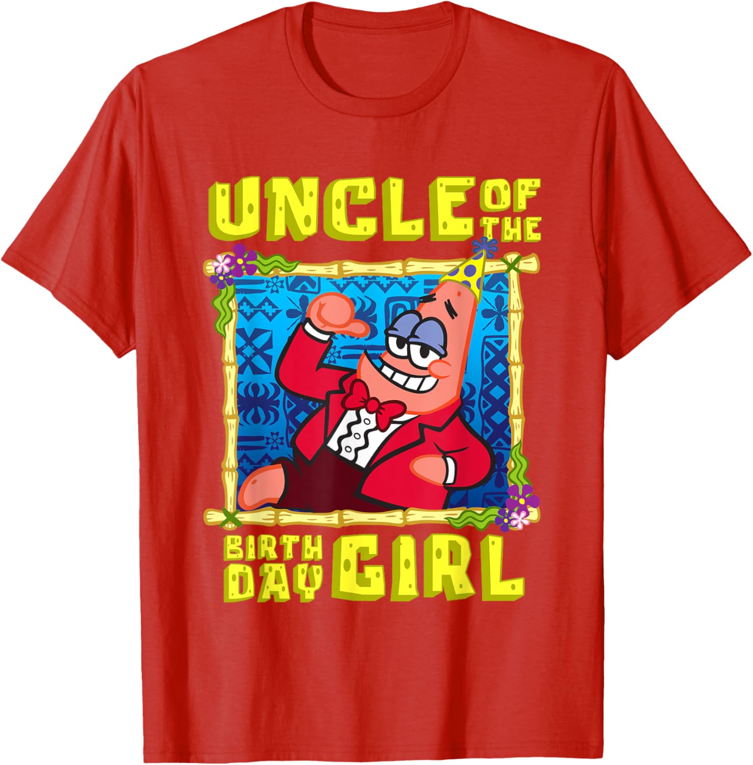 SpongeBob Patrick Uncle Gift T-Shirt for Birthday Celebration Fun - 14