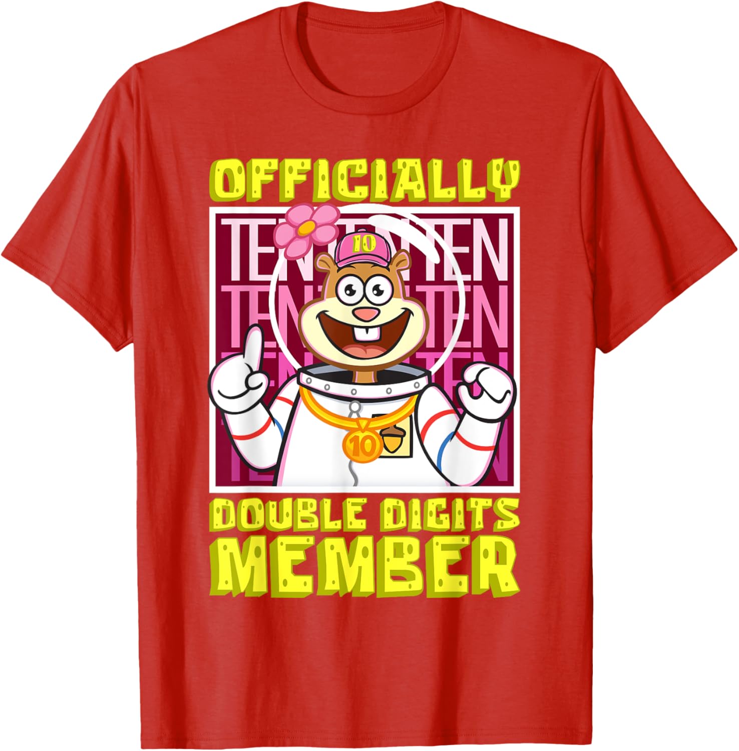 Sandy Officially Double Digits Girl 10th Birthday T-Shirt Fun Design - 3