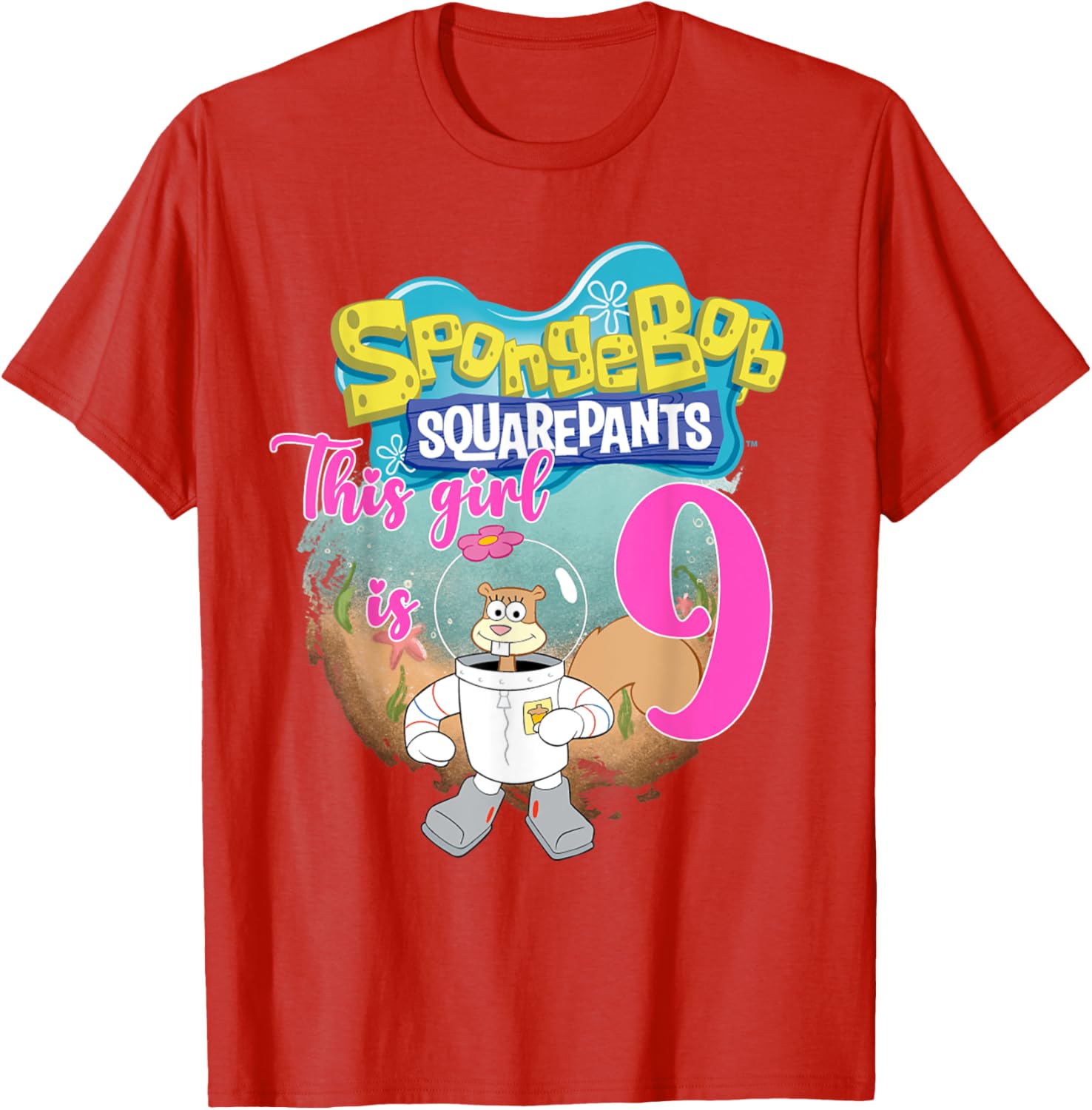 Mademark SpongeBob SquarePants 9th Birthday Sandy Cheeks T-Shirt - 3