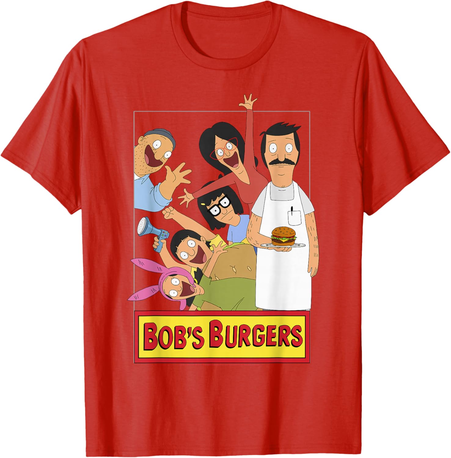 Bob's Burgers Family Shot Teddy Logo T-Shirt for Fans of the Show - 8