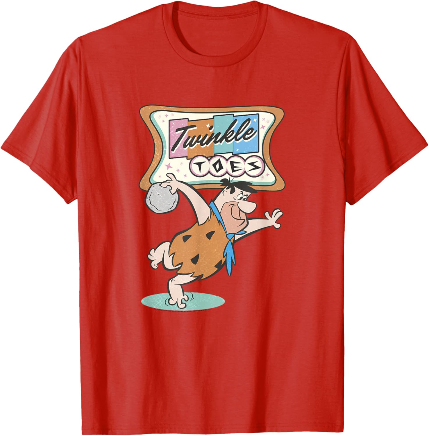 Flintstones Fred Flintstone Twinkle Toes Bowling Alley T-Shirt - 4