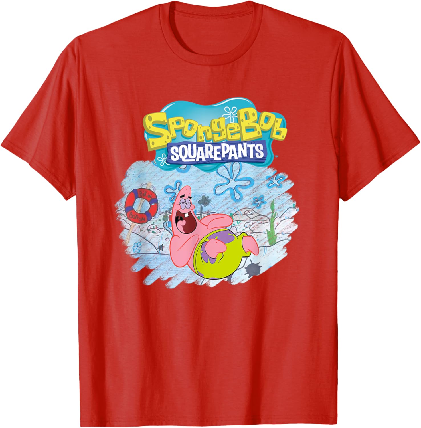 Mademark x SpongeBob SquarePants Patrick Star Happy T-Shirt for Fans - 4