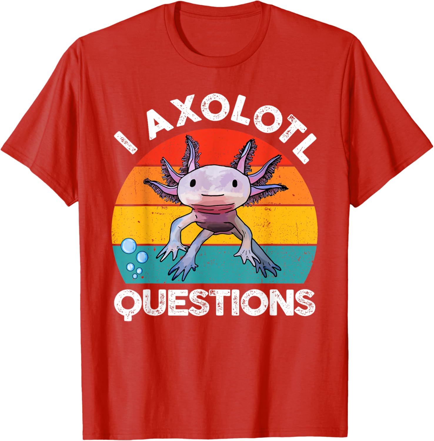 Cute Axolotl Questions Graphic Kids T-Shirt Fun and Stylish Gift for Kids - 3