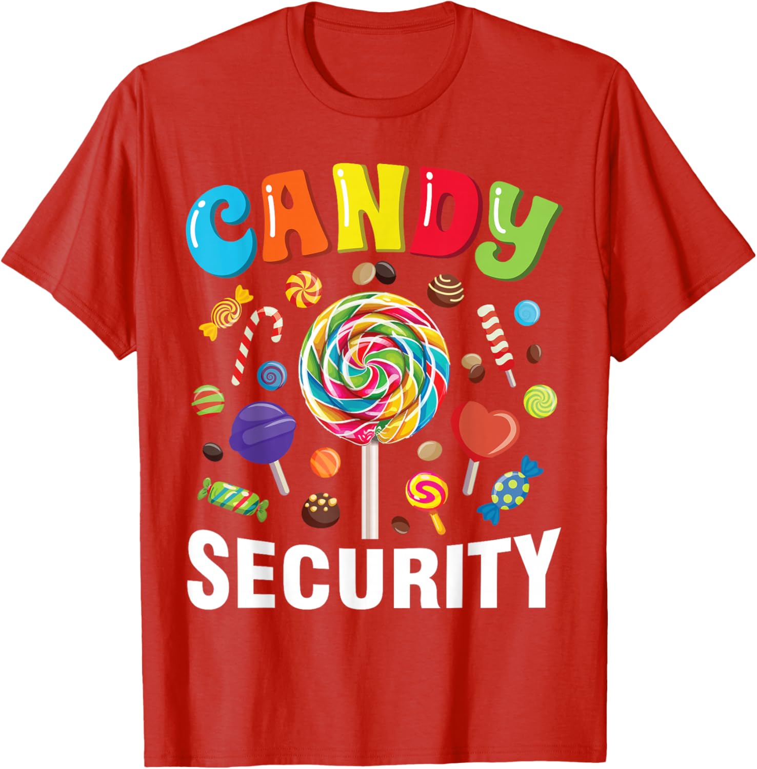 Funny Candy Security Halloween Costume T-Shirt for Spooky Fun - 15
