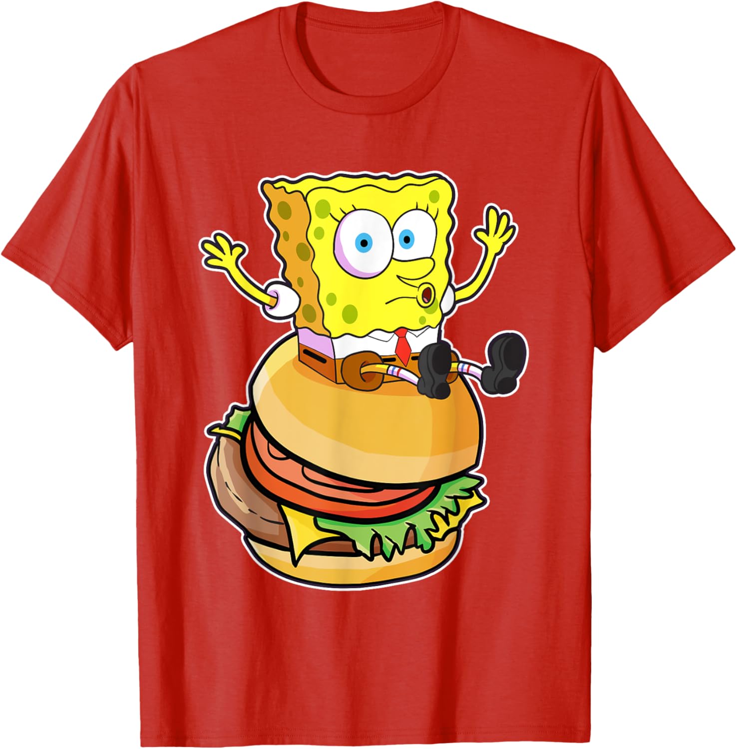 Mademark x SpongeBob SquarePants Burger T-Shirt Fun and Stylish Wear - 11