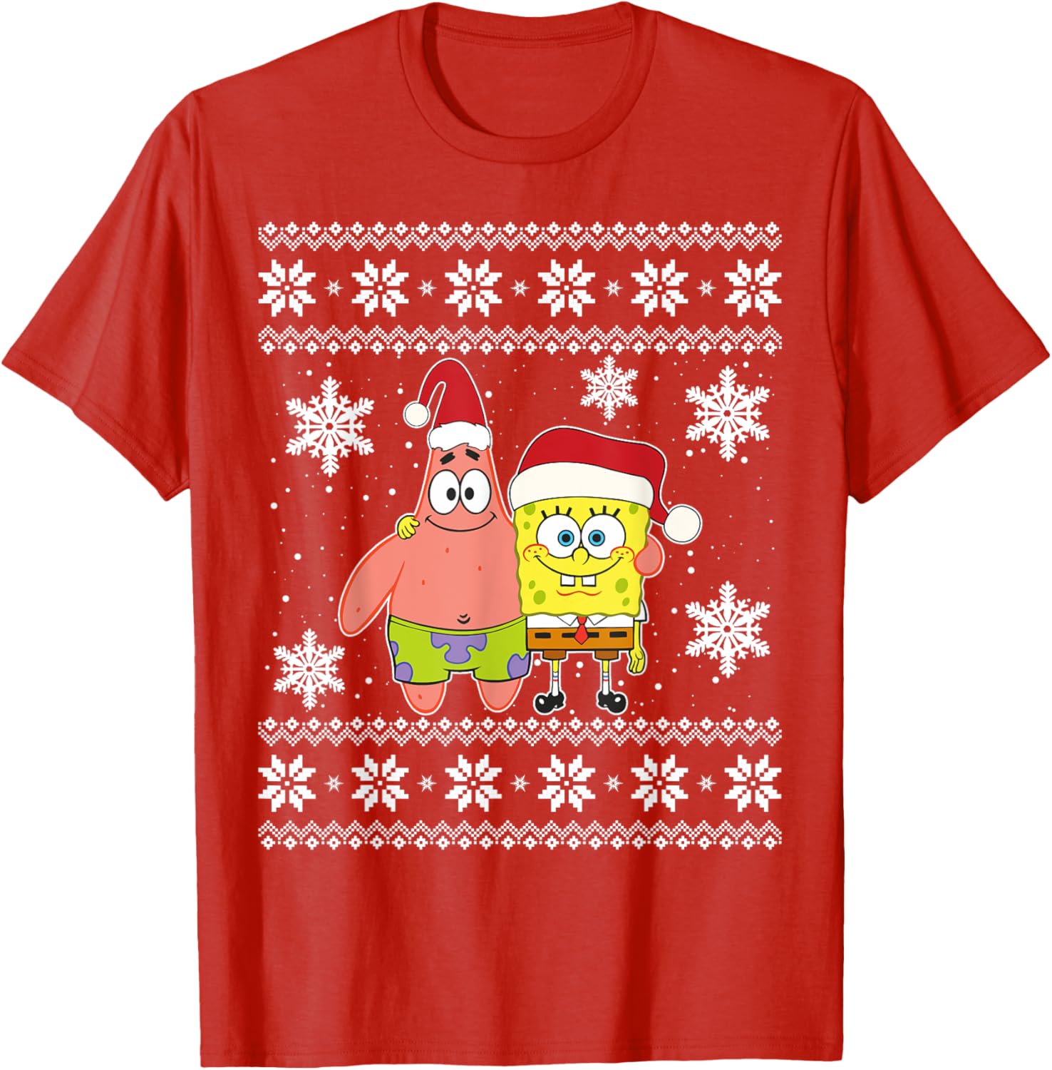 Mademark x SpongeBob SquarePants Best Friends Christmas Graphic T-Shirt - 7