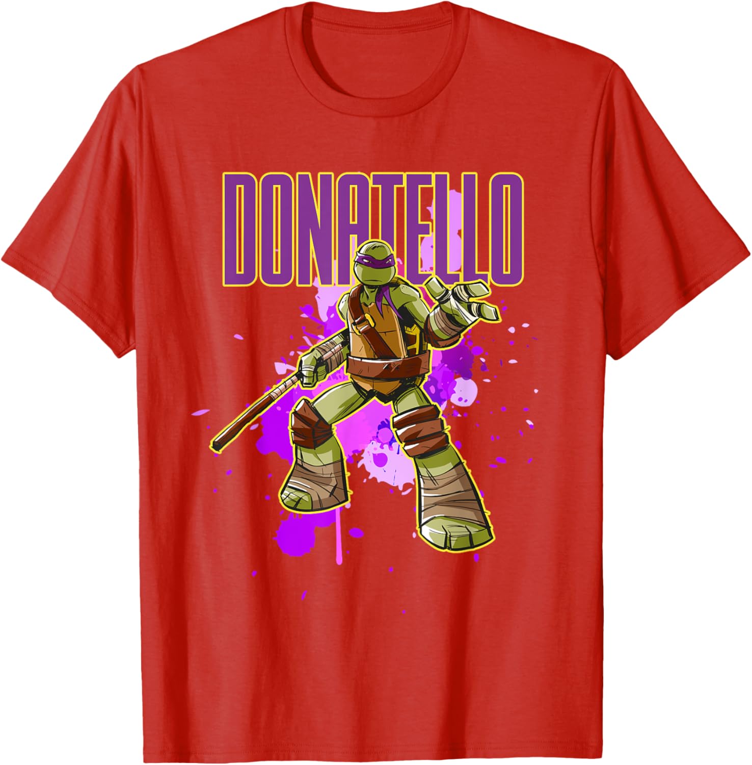 Mademark Teenage Mutant Ninja Turtles Donatello Purple Splatter T-Shirt - 3
