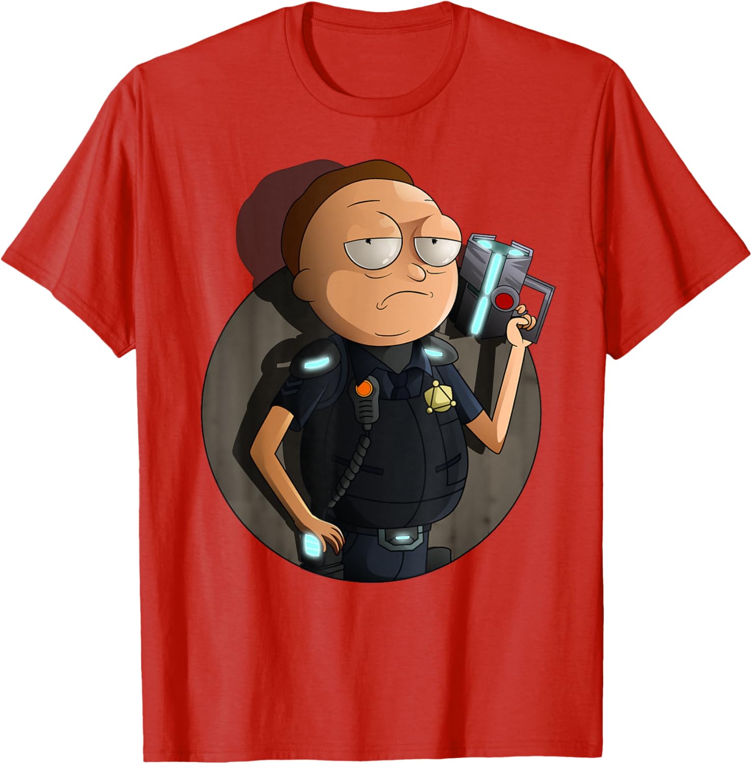 Mademark x Rick and Morty Cop Morty T-Shirt Stylish Graphic Tee - 6