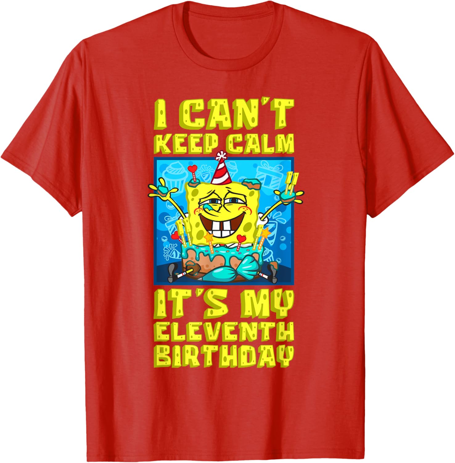 Mademark SpongeBob 11th Birthday T-Shirt for Boys - Fun and Playful Design - 3