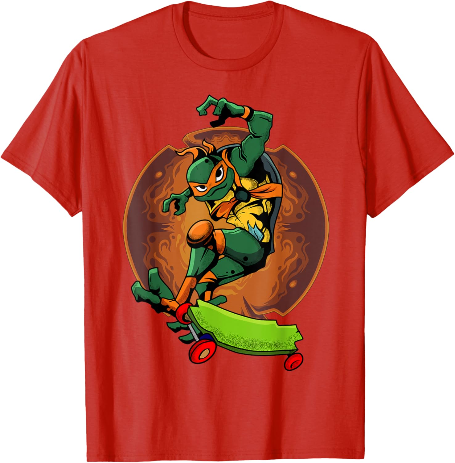Mademark Teenage Mutant Ninja Turtles Mikey Skateboard T-Shirt for Kids - 8