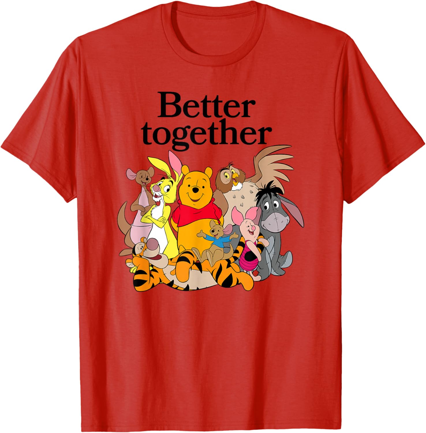 Winnie the Pooh Better Together Friends Group Shot T-Shirt for Fans - 12