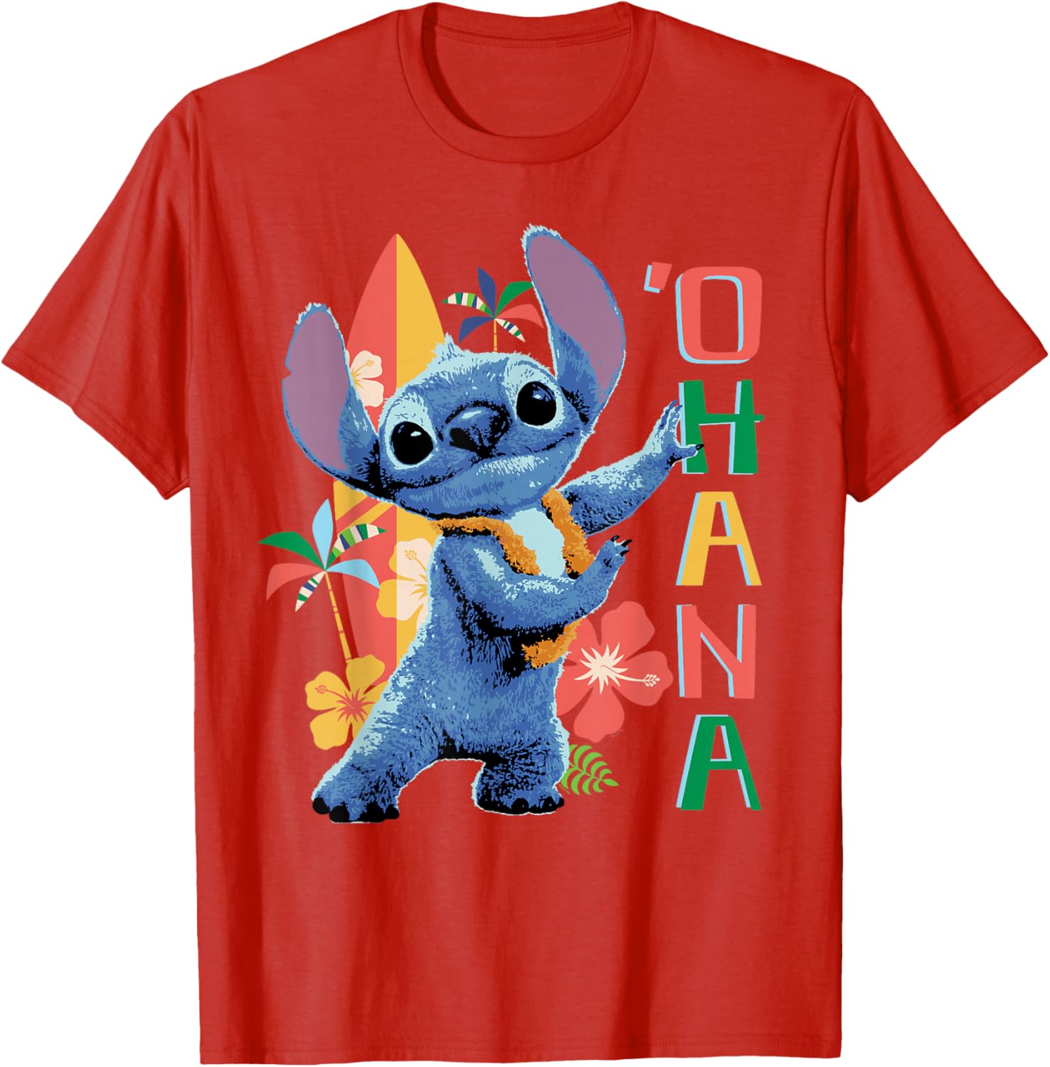 Disney Lilo & Stitch Ohana Hula Beach T-Shirt for Fun Summer Days - 6