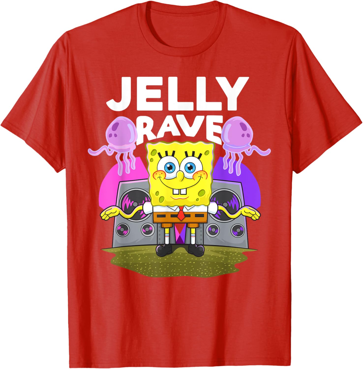 Mademark x SpongeBob SquarePants Jelly Jam Rave T-Shirt for Fun Lovers - 8