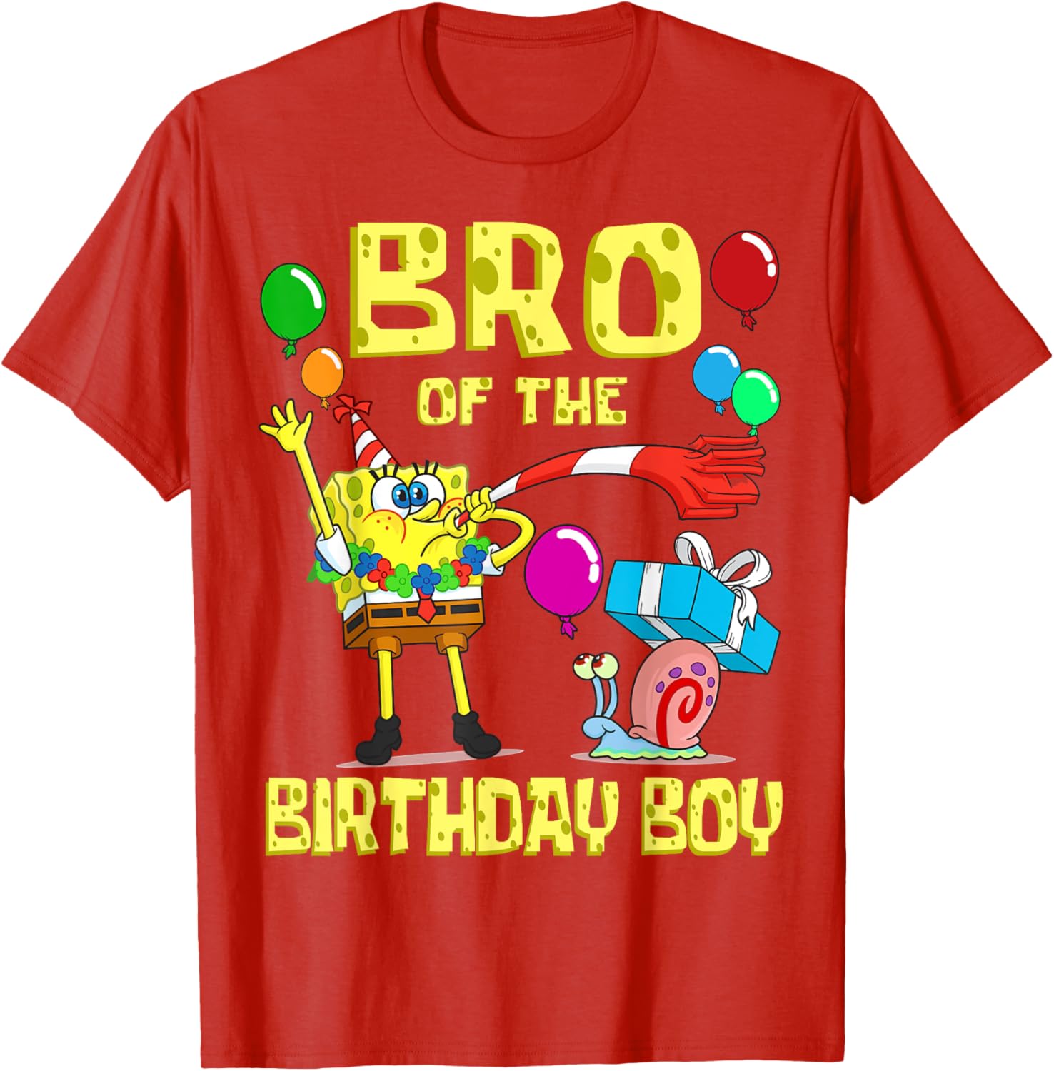 Mademark SpongeBob Brother of the Birthday Boy Theme Party T-Shirt - 14