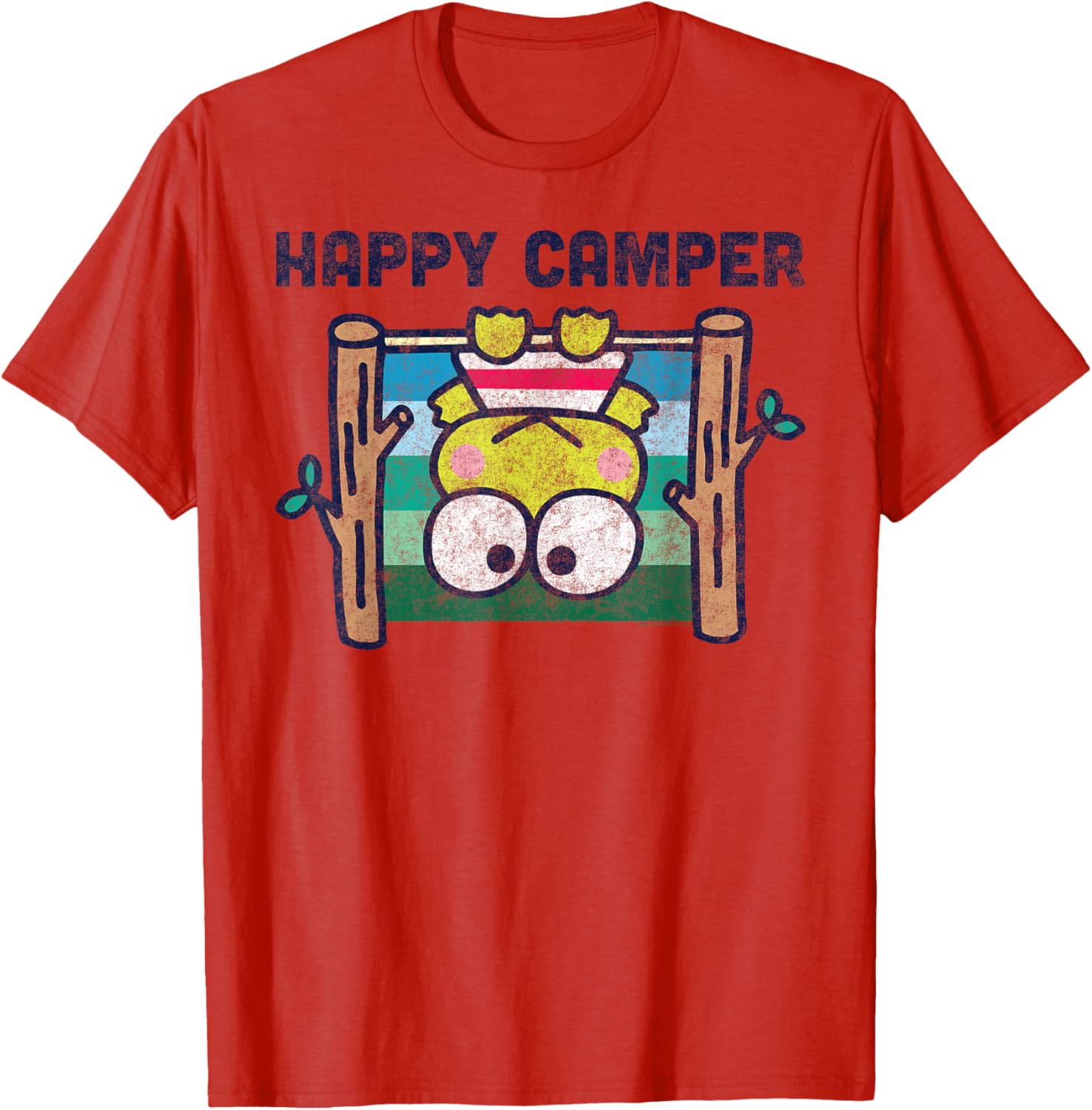 Keroppi Happy Camper T-Shirt Fun Outdoor Adventure Apparel for Kids - 17