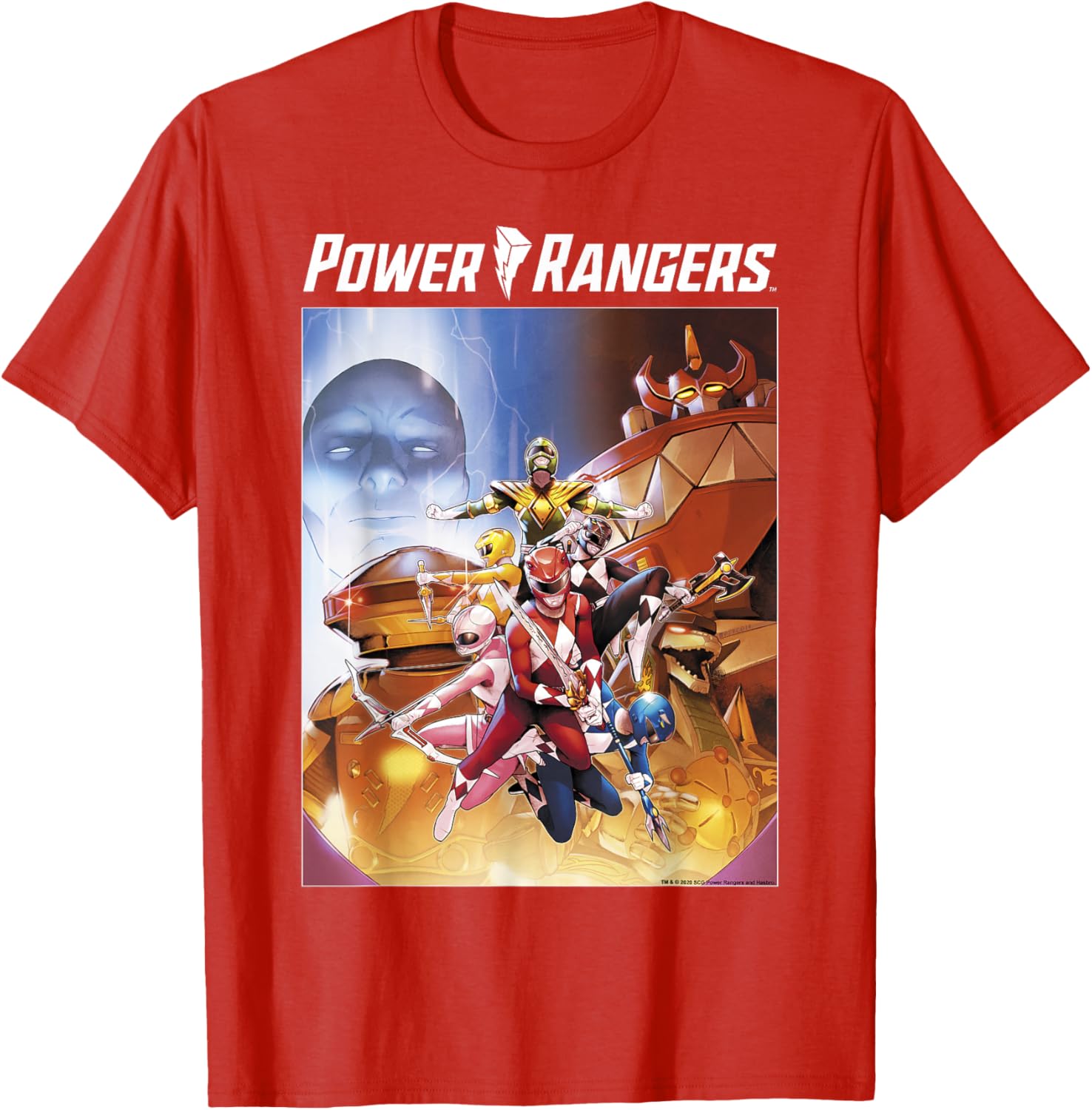 Power Rangers Rainbow Color Action Group Shot Poster T-Shirt for Fans - 10