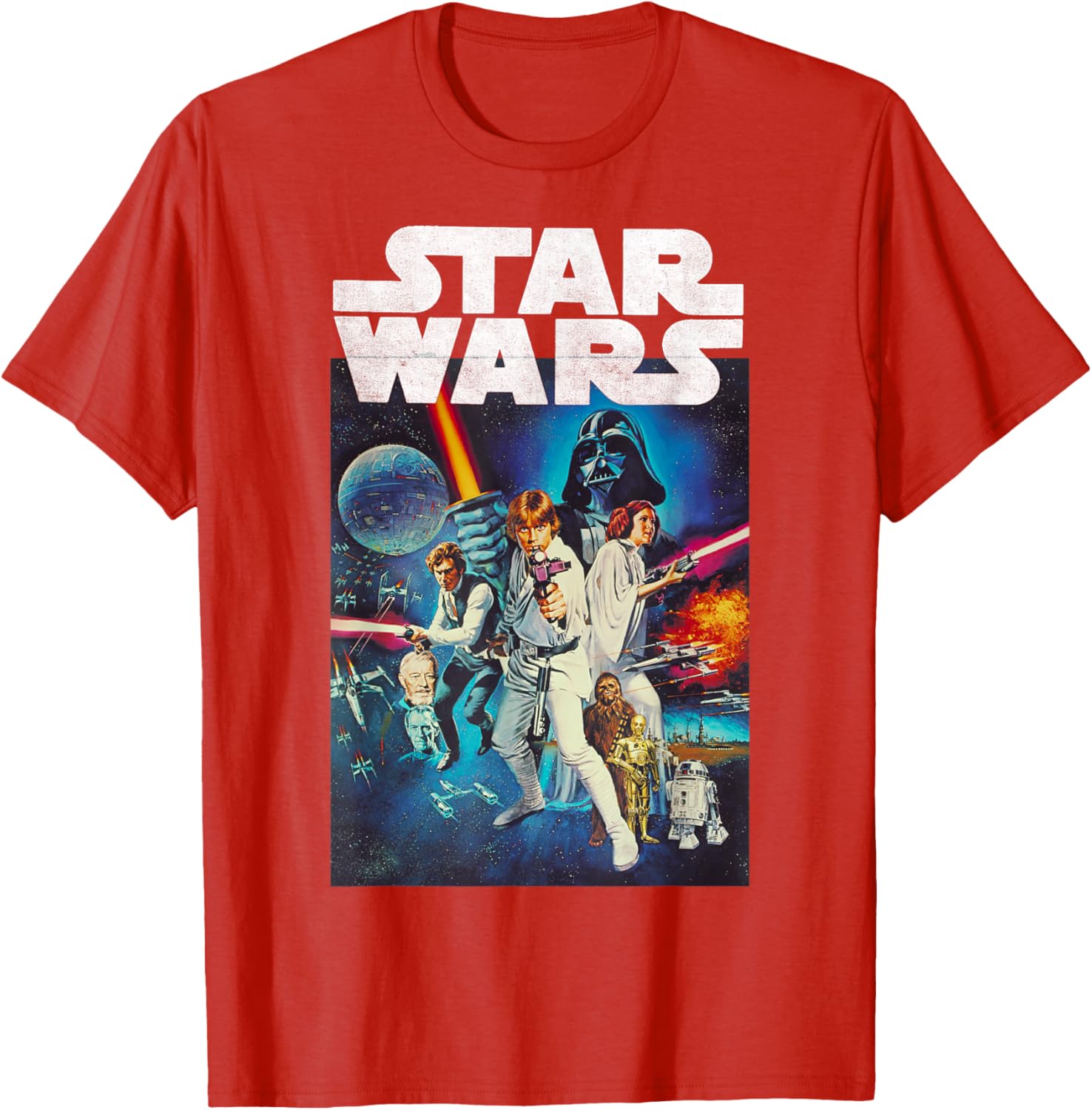 Star Wars Vintage Cast Poster T-Shirt for Disney Fans and Collectors - 9