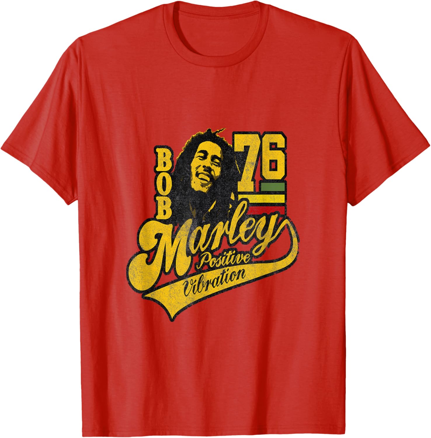 Bob Marley Positive Vibrations Soccer T-Shirt for Music and Sports Fans - 10