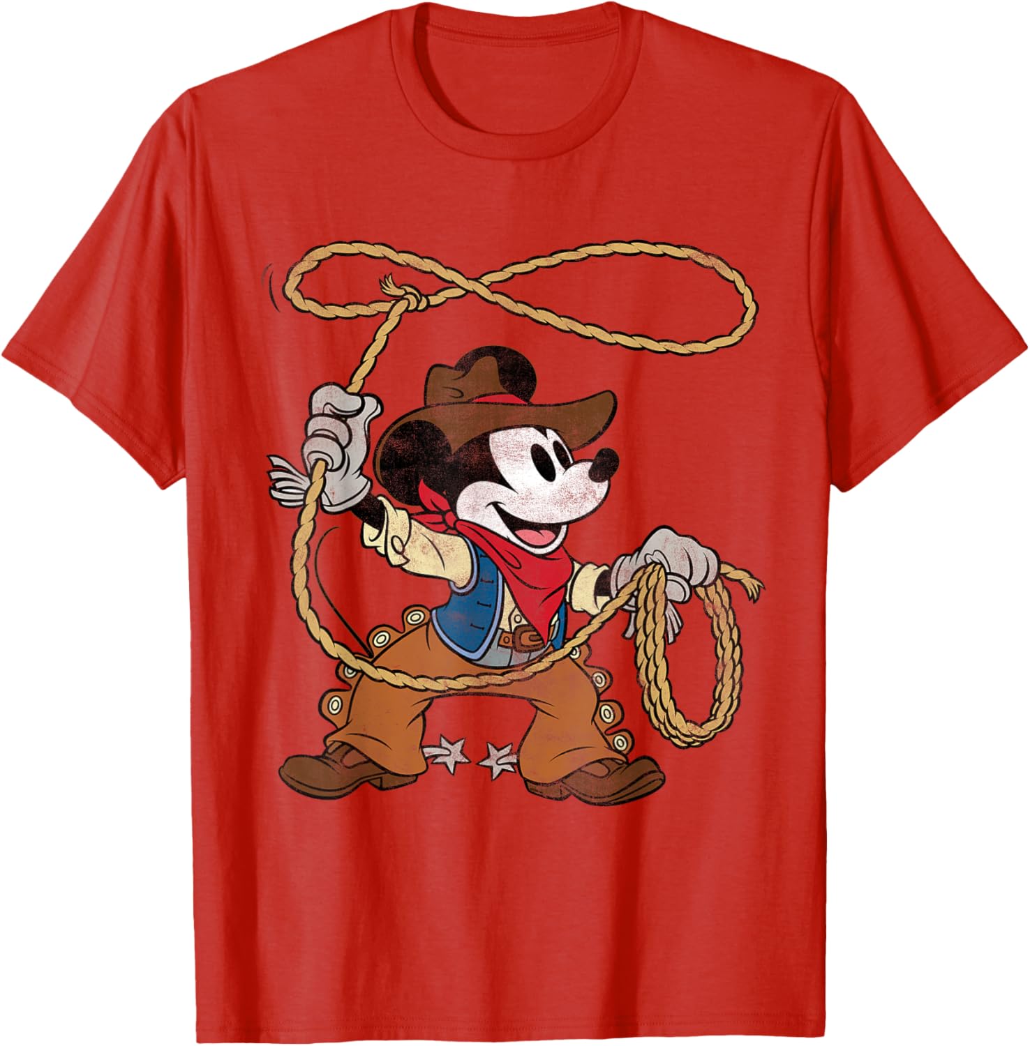 Vintage Mickey Mouse Cowboy T-Shirt for Fun Western Style Fashion - 4