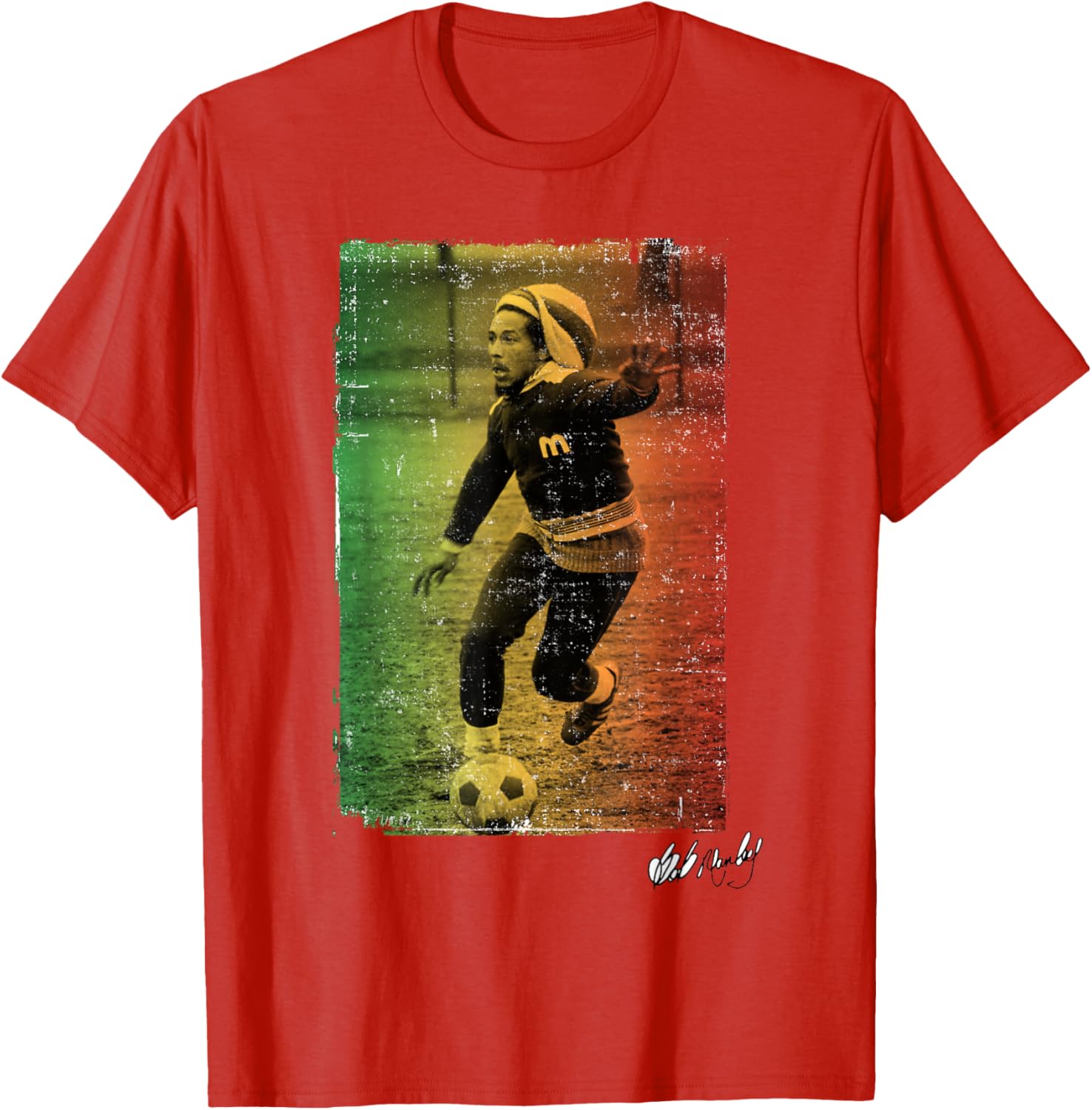 Bob Marley Rasta Football T-Shirt for Stylish Fans and Music Lovers - 5