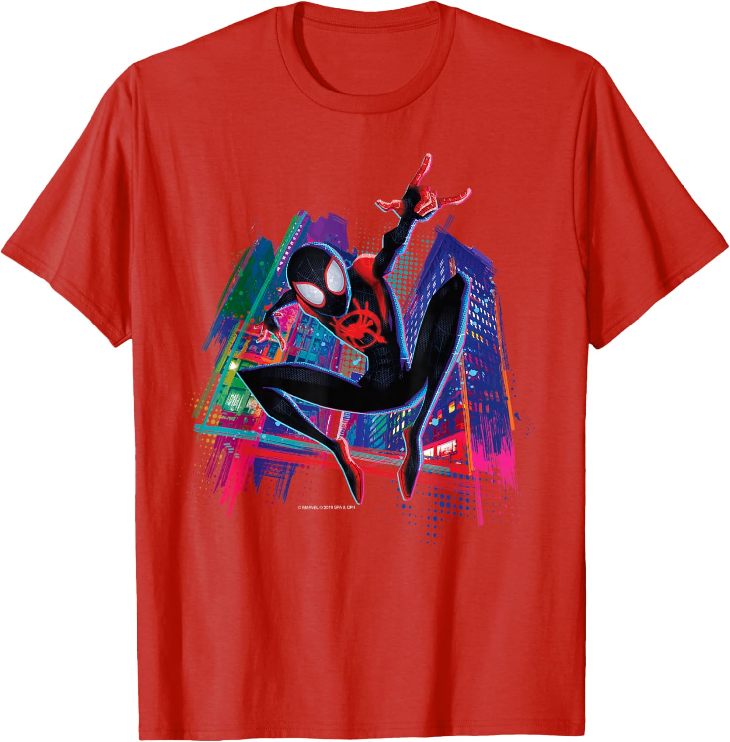 Spider-Man Miles Morales Graffiti City T-Shirt for Stylish Fans - 5