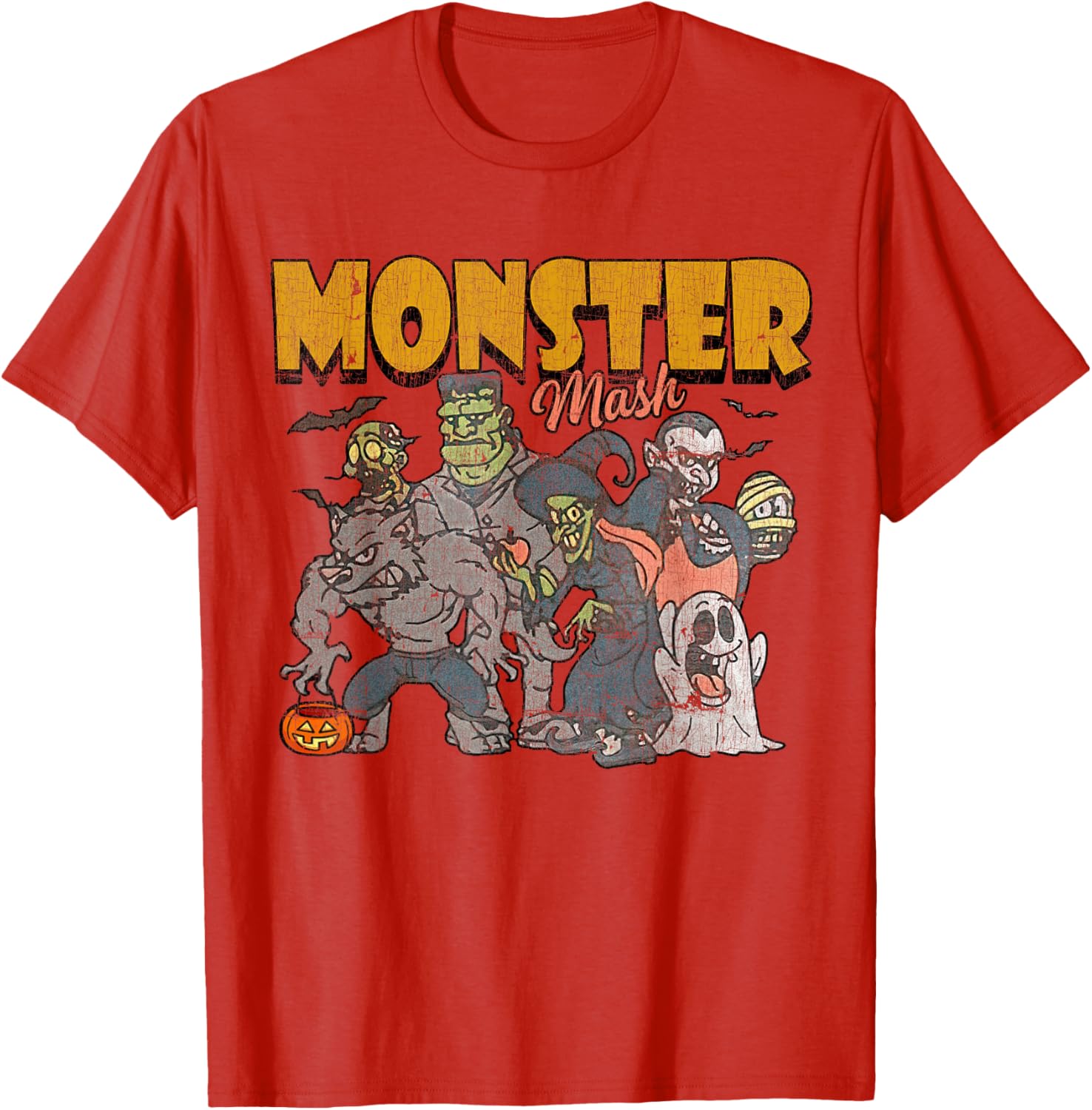 Funny Vintage Ghost Halloween T-Shirt - Monster Mash Design for Spooky Fun - 2