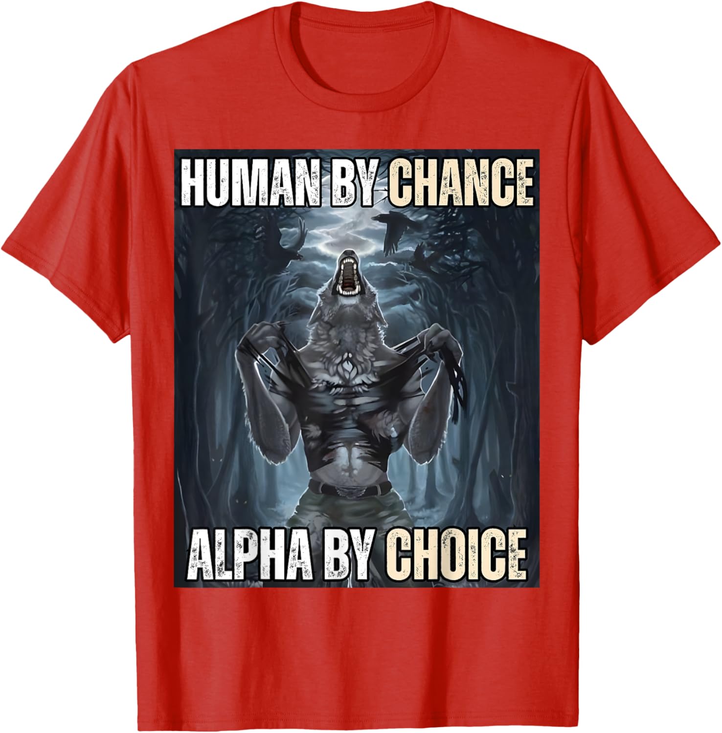 Funny Alpha Wolf Meme T-Shirt for Cool and Unique Style Fans - 1