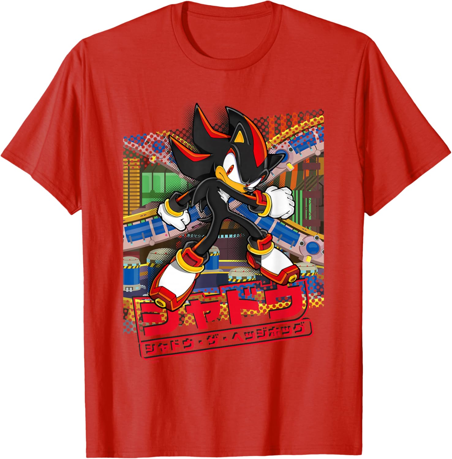 Sonic the Hedgehog Shadow T-Shirt Japanese Logo Fun Graphic Tee - 26