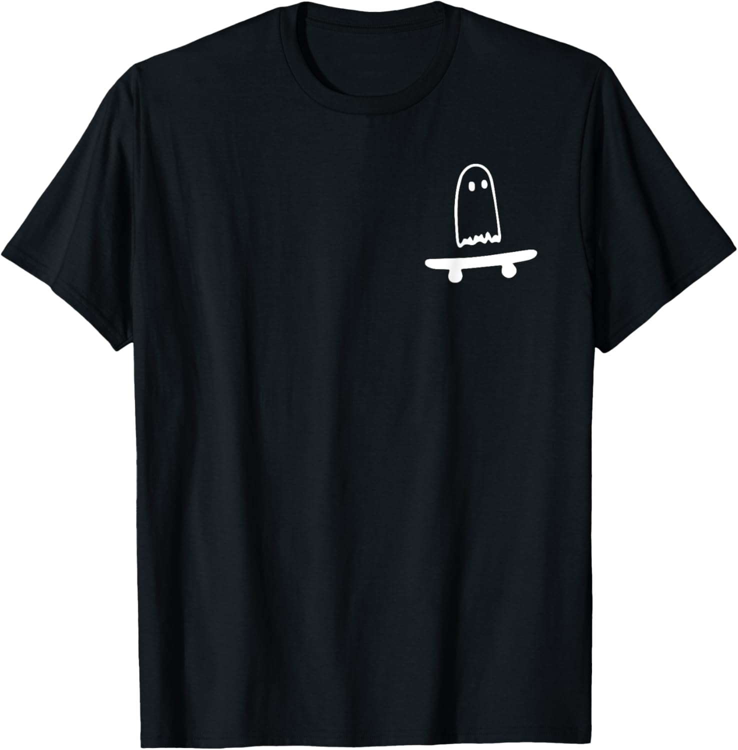 Ghost Skateboard Halloween Costume T-Shirt for Fun and Laughter - 1