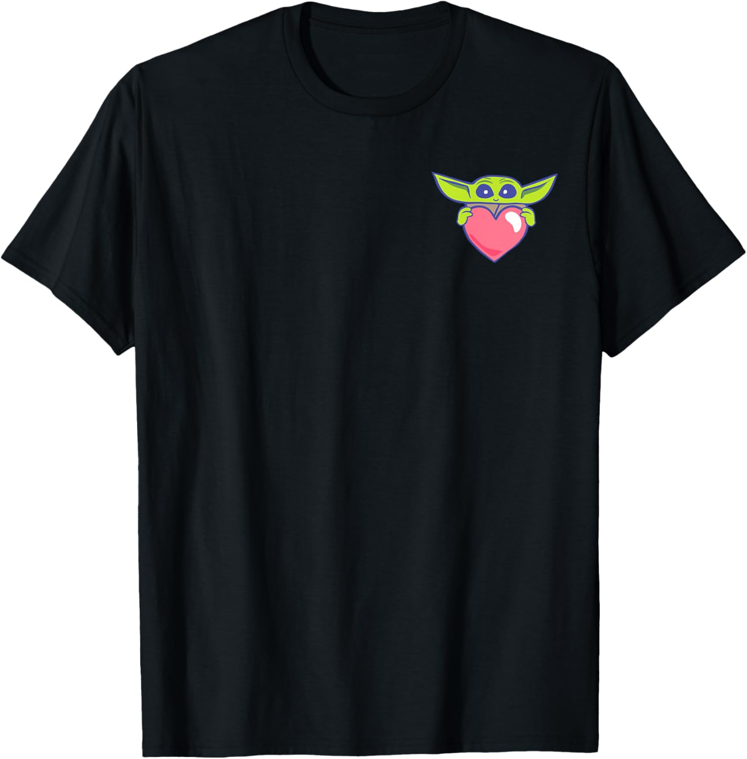 Adorable The Mandalorian Grogu Holding Valentine's Heart T-Shirt for Fans - 6