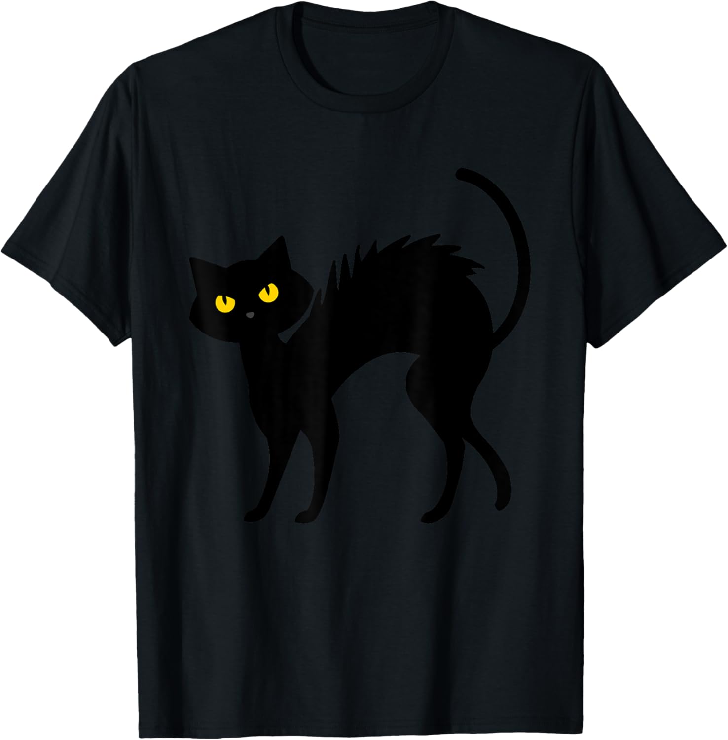 Black Cat Halloween T-Shirt for Cat Lovers - Spooky and Fun Design - 1