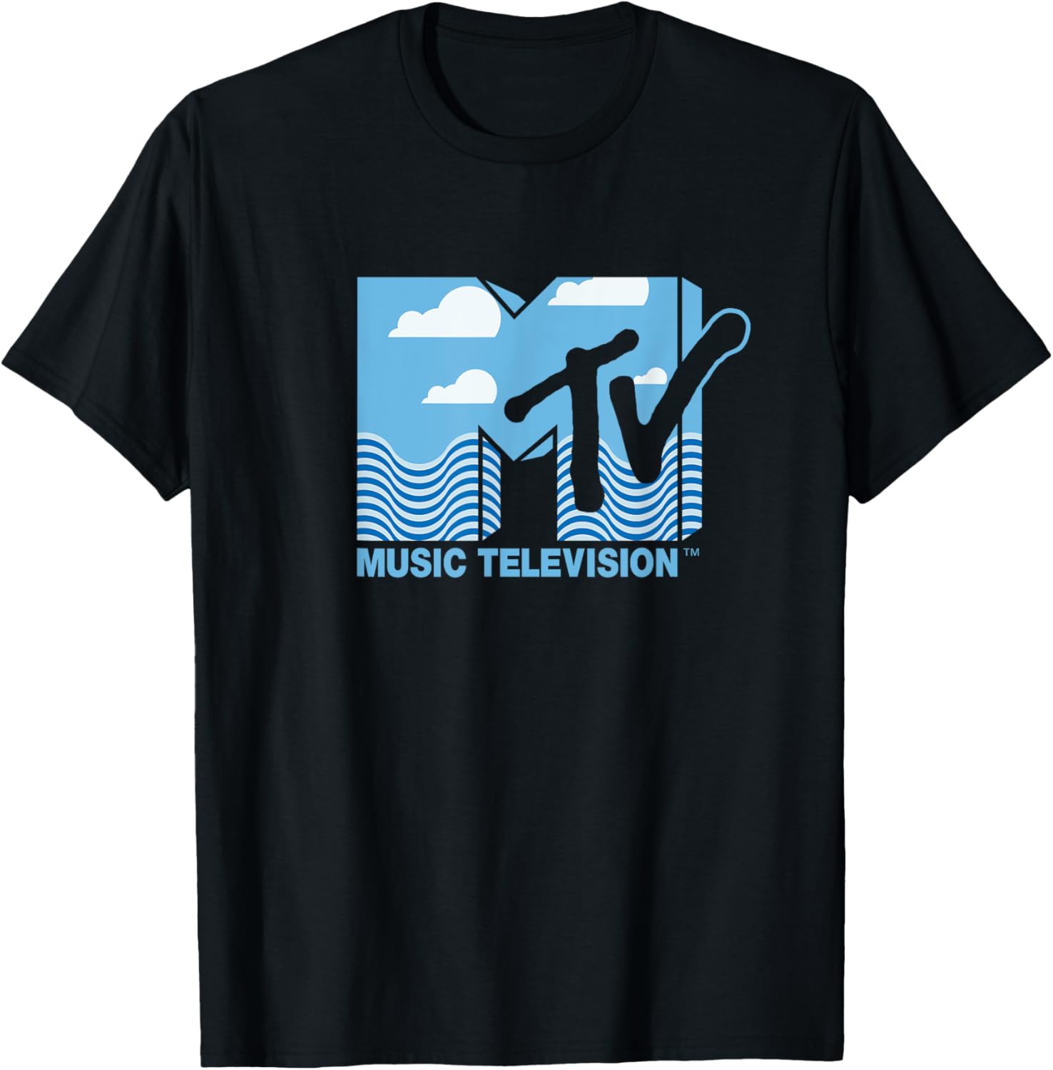 Mademark x MTV Official Logo T-Shirt with Water, Clouds & Blue Sky - 26