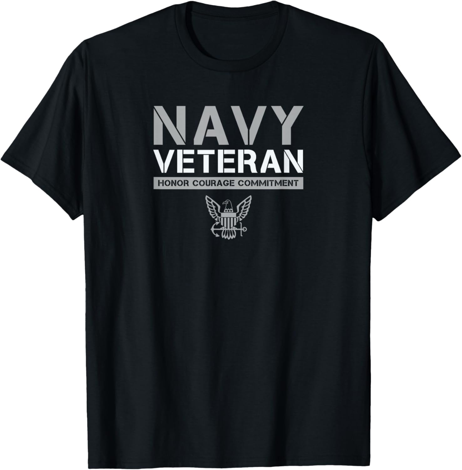 US Navy Veteran Honor Courage Commitment T-Shirt - Stylish Military Apparel - 4