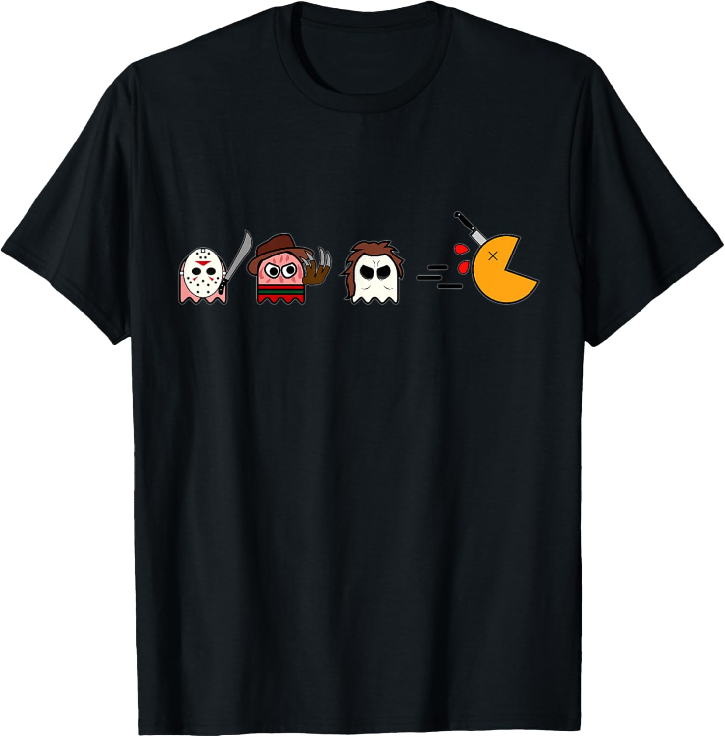 Funny Ghosts Parody T-Shirt for Halloween Gamer Fans of 80s Horror Movies - 1