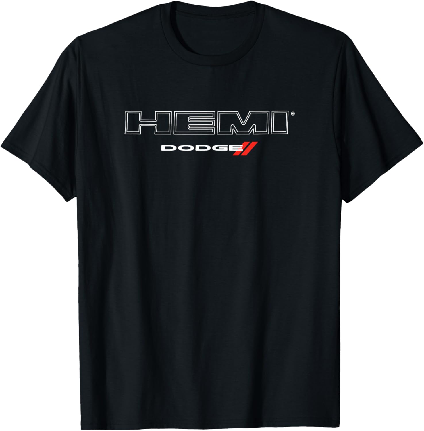 Dodge HEMI Light Wordmark T-Shirt - Black Unisex Cotton Blend, Small - 9