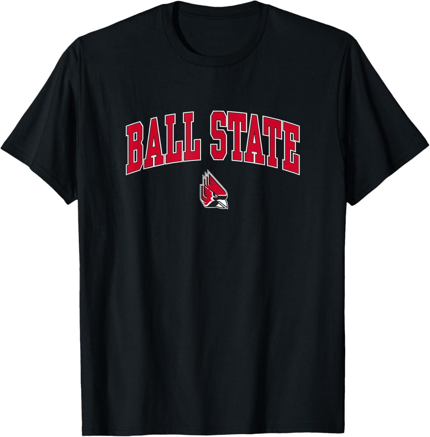 Ball State Cardinals Black T-Shirt for Sports Fans and Outdoors Enthusiasts - 1