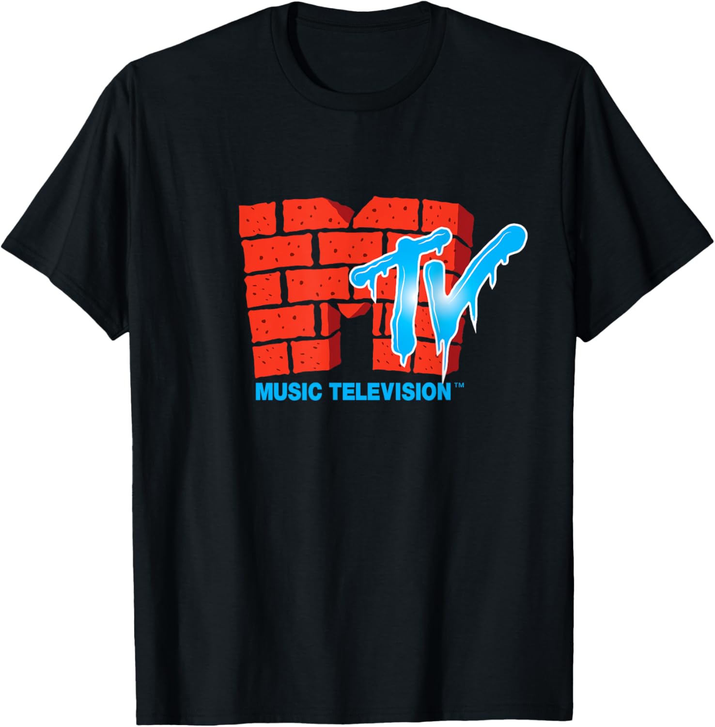 Mademark x MTV Frosty Ice Text T-Shirt with Official MTV Logo - 4