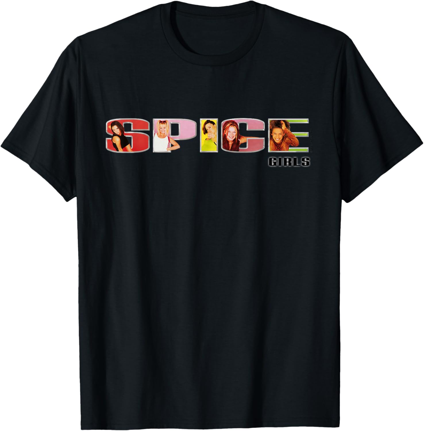 Spice Girls Classic Fit Black T-Shirt with Official Logo for Fans - 4