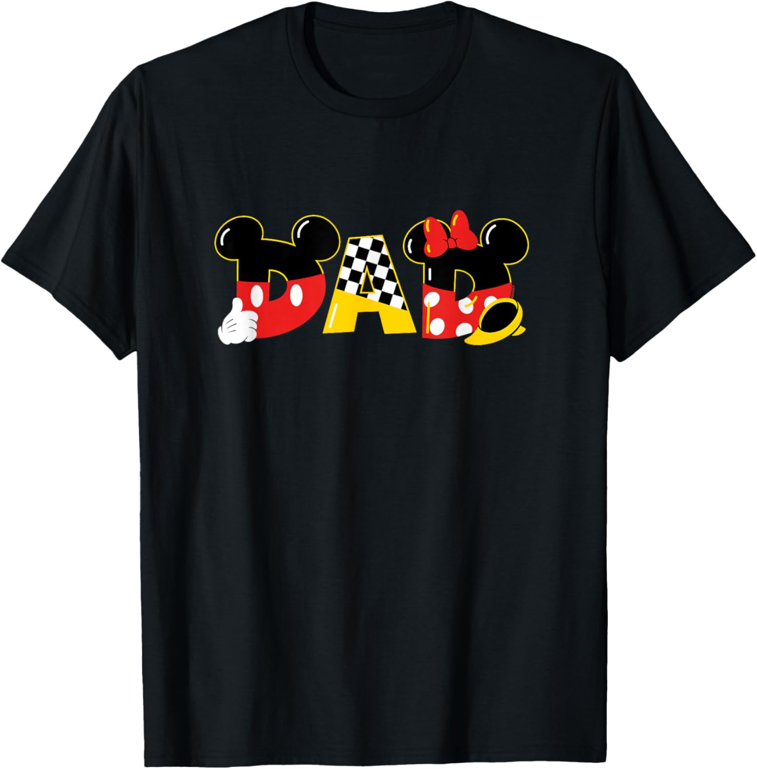 Disney Mickey and Minnie Mouse Dad T-Shirt for Father's Day Birthday Gift - 11