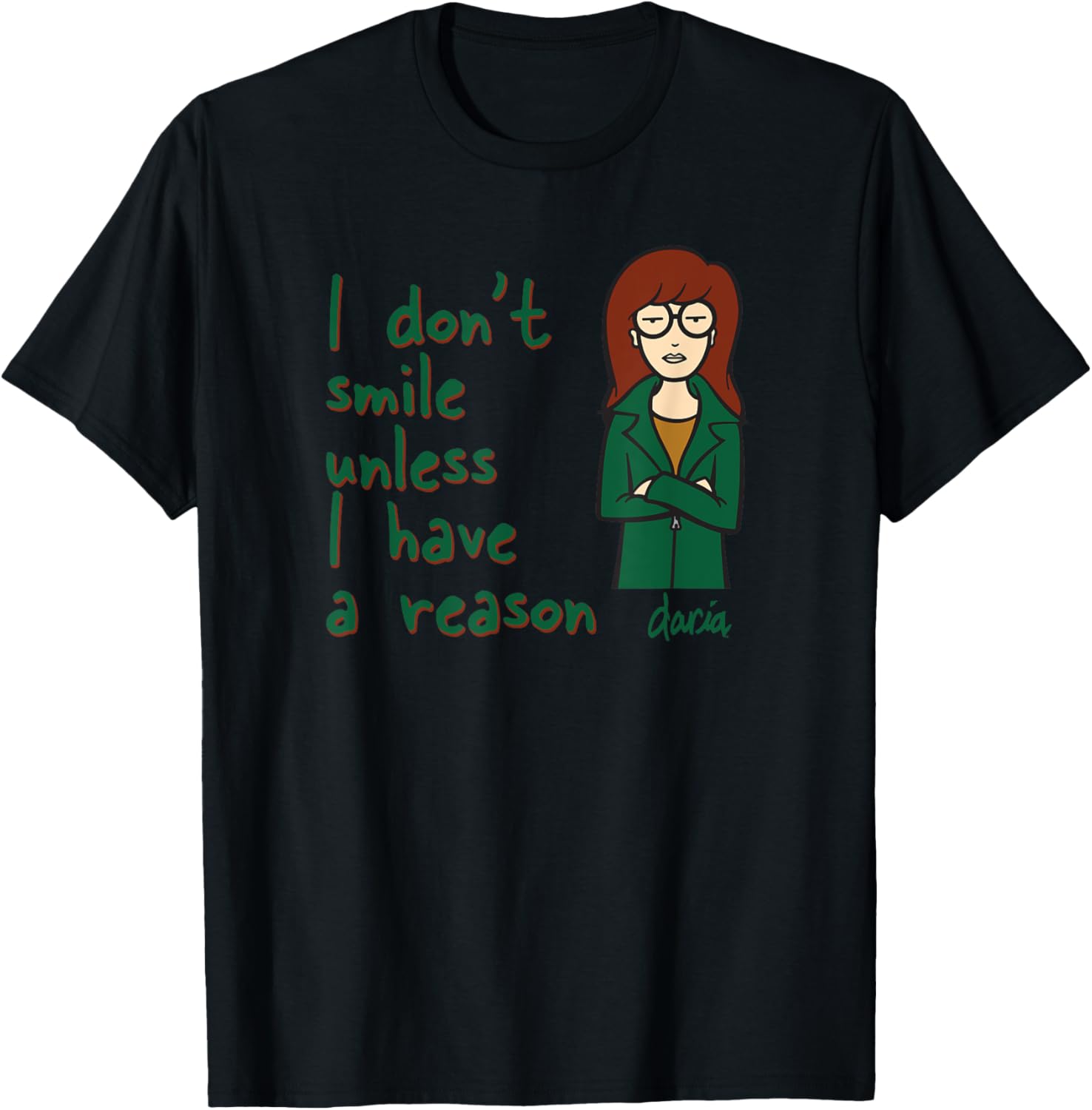 Mademark x Daria I Don't Smile Unless I Have a Reason T-Shirt Guide - 15