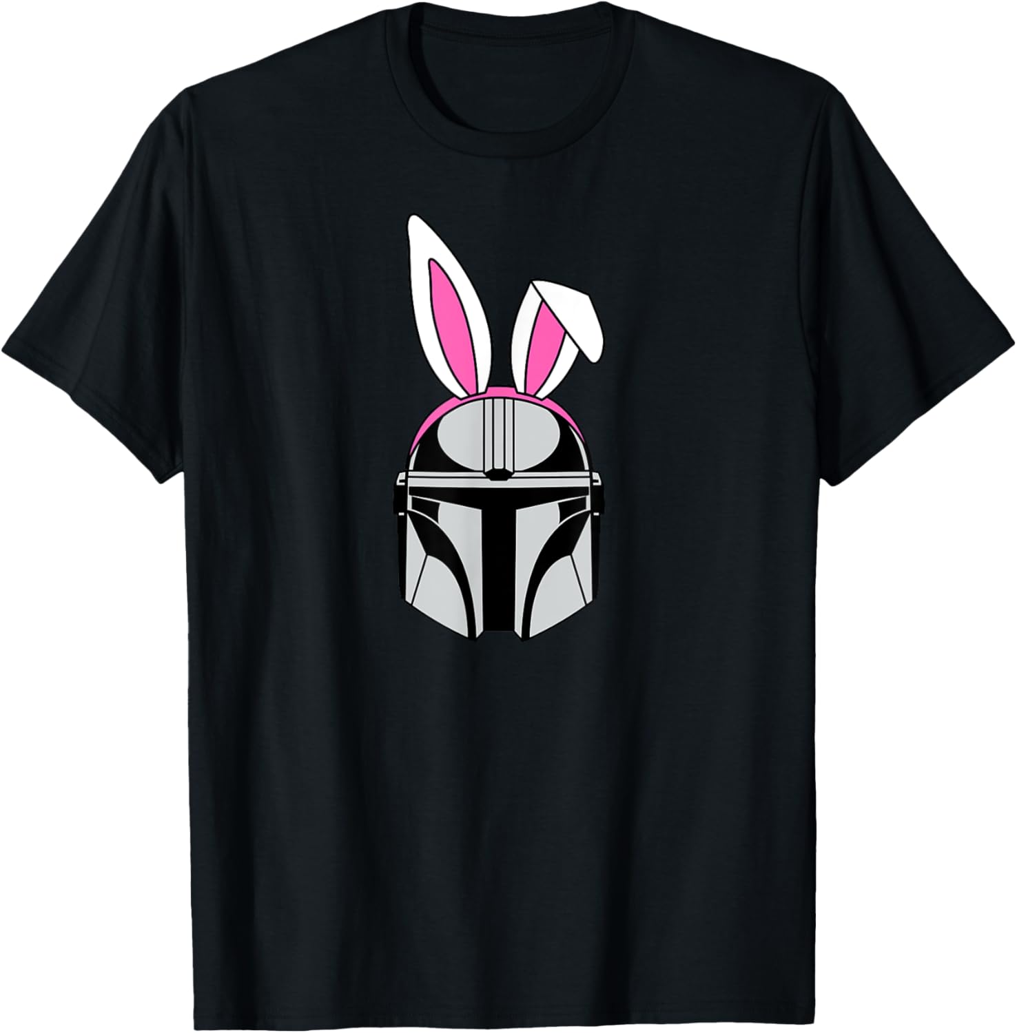 Mandalorian Helmet Easter Bunny Ears T-Shirt for Fun Spring Style - 1
