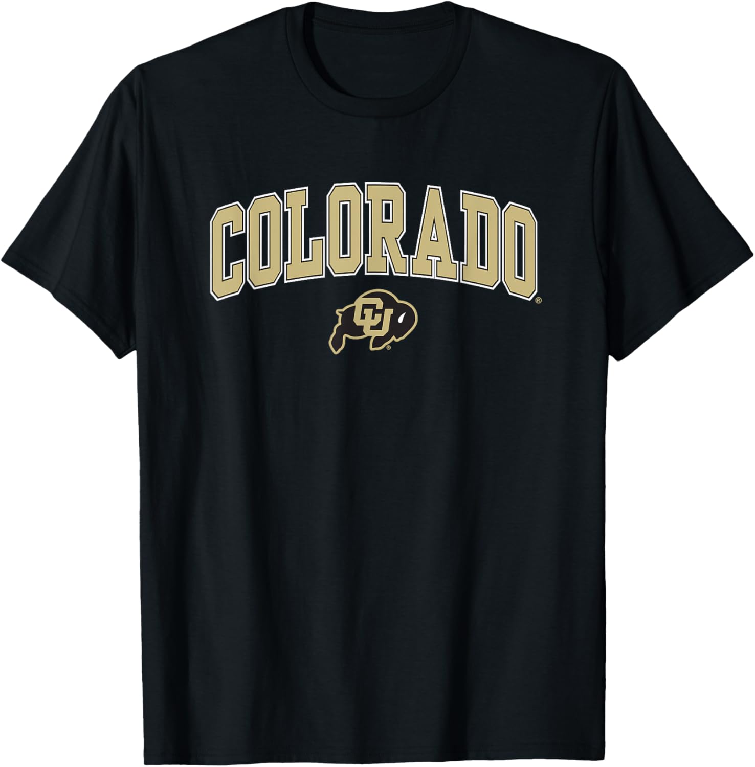Colorado Buffaloes Black Officially Licensed Arch T-Shirt for Sports Fans - 1