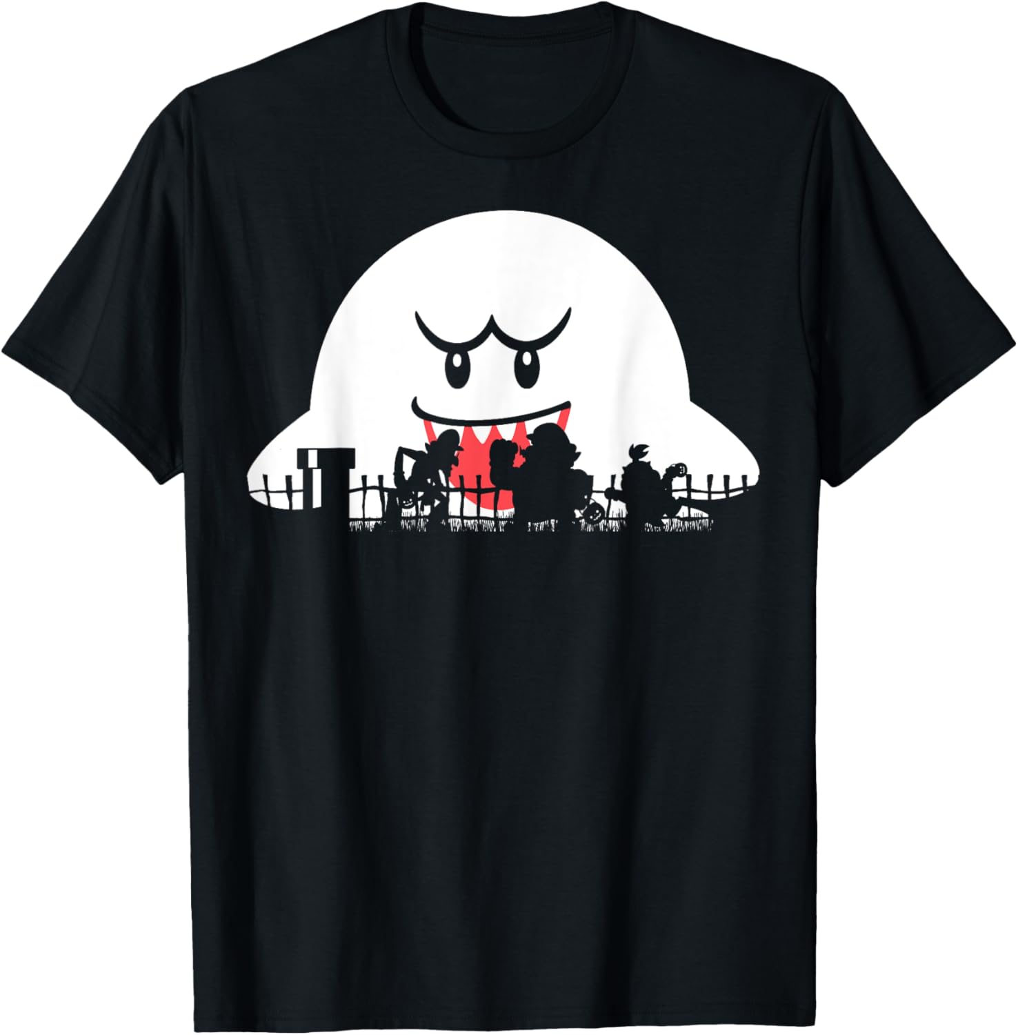 Super Mario Boo Halloween Silhouette T-Shirt for Fun Trick or Treats - 2