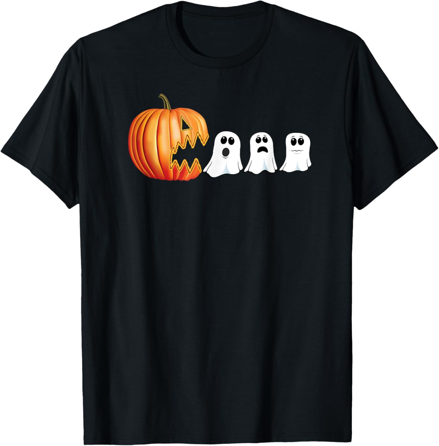 Funny Pumpkin Ghosts Jack o Lantern T-Shirt for Halloween Fun - 1