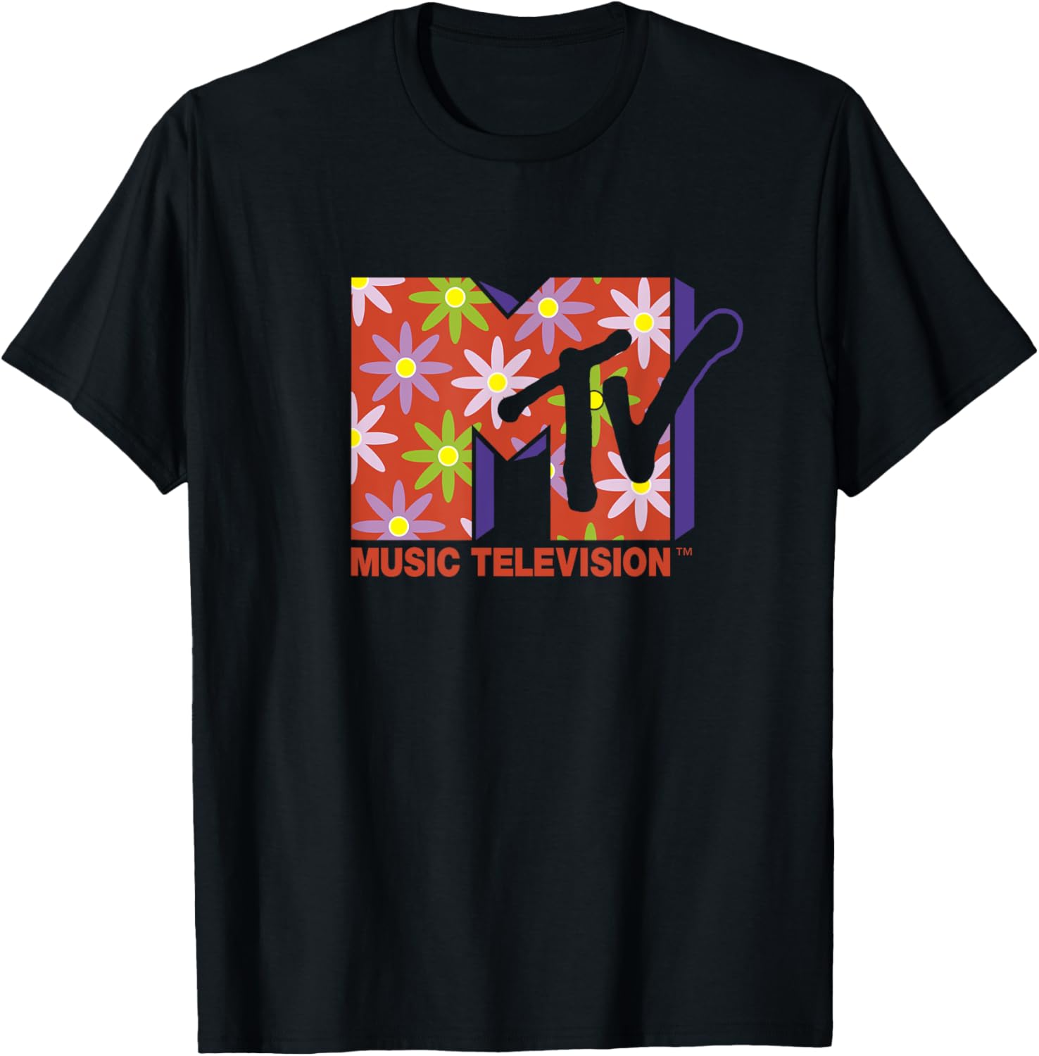 Mademark x MTV Flower Power T-Shirt - Official MTV Logo Apparel - 4
