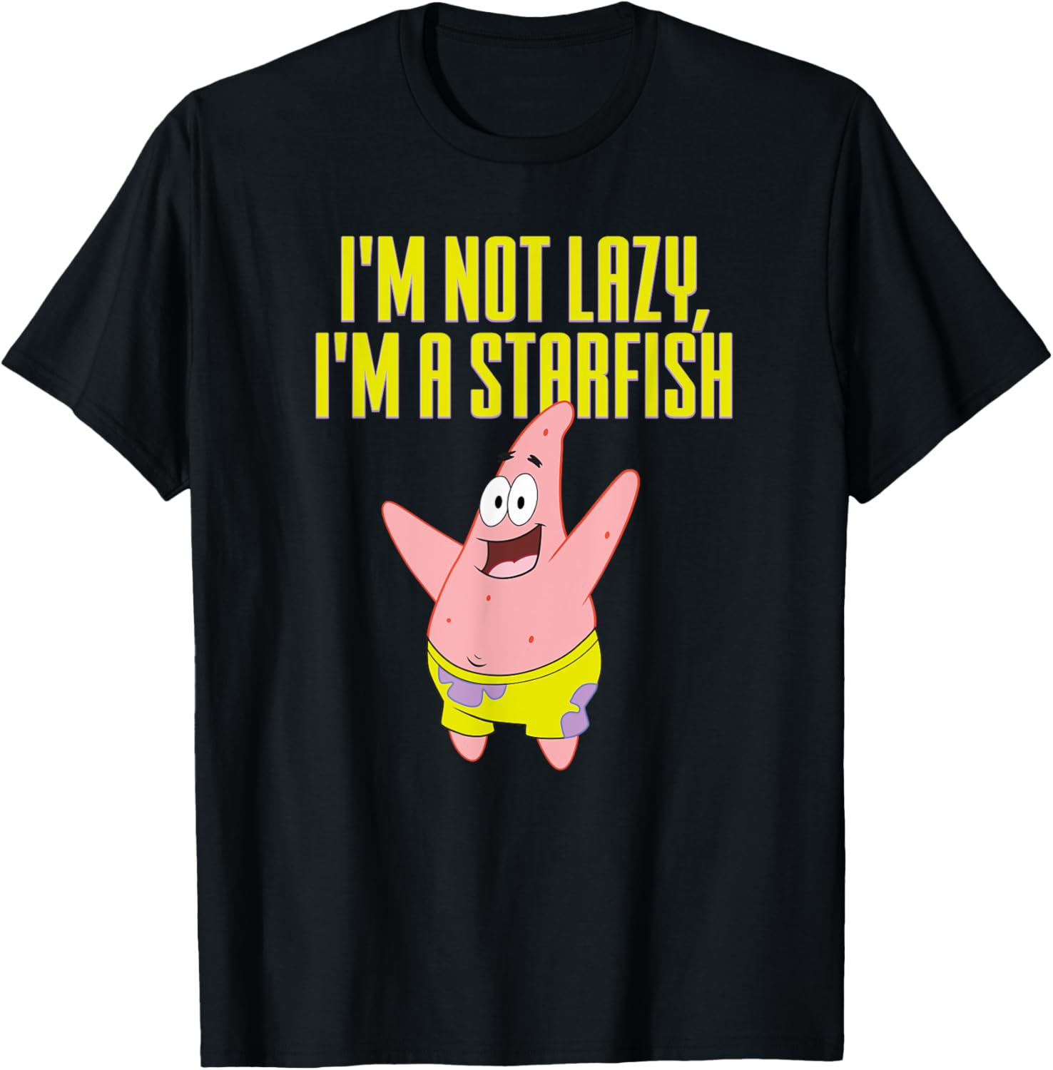 Mademark SpongeBob Patrick Starfish I'm Not Lazy T-Shirt for Fans - 5