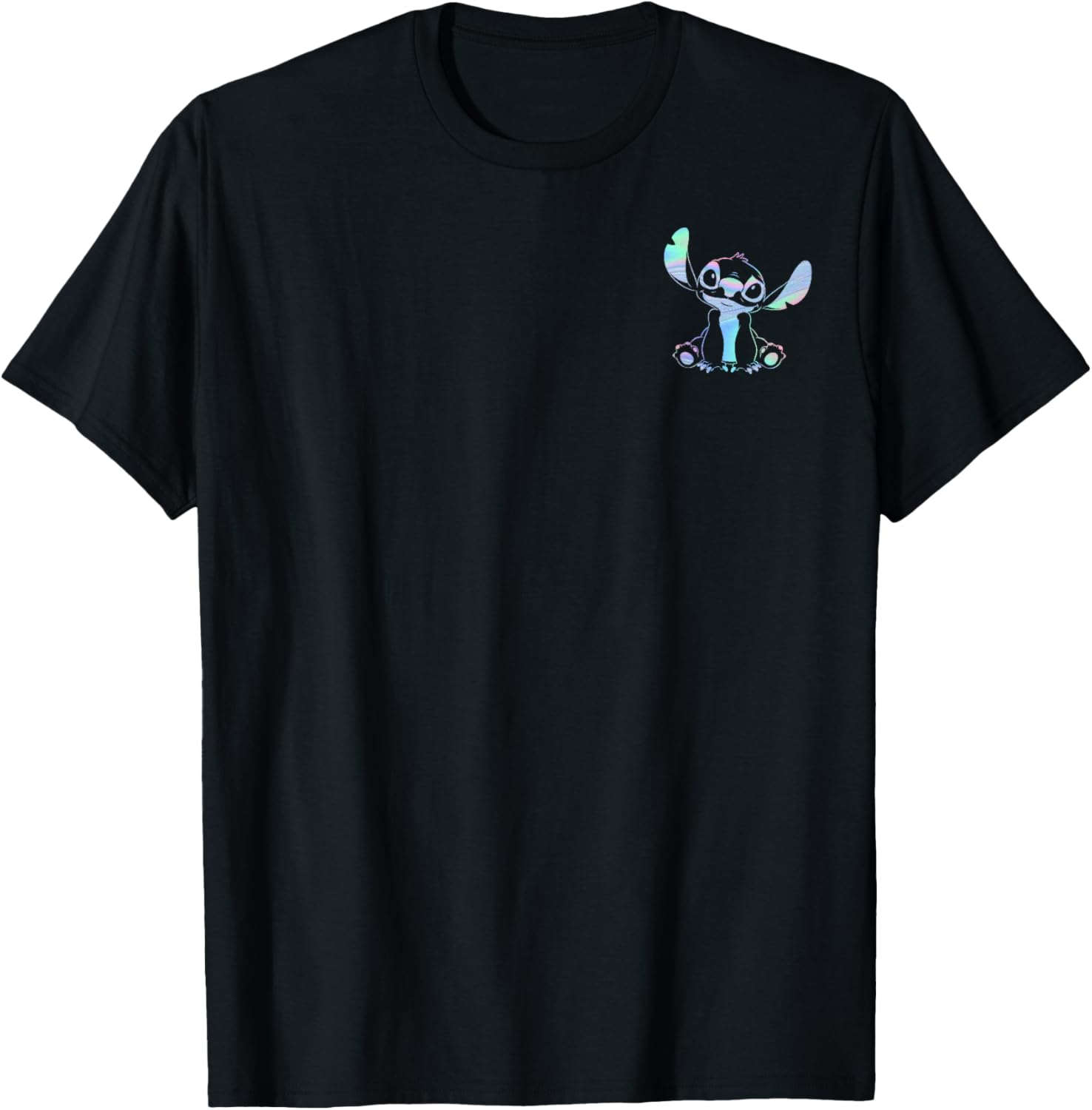 Disney Lilo and Stitch Holographic Stitch Vintage Pocket Logo T-Shirt - 2