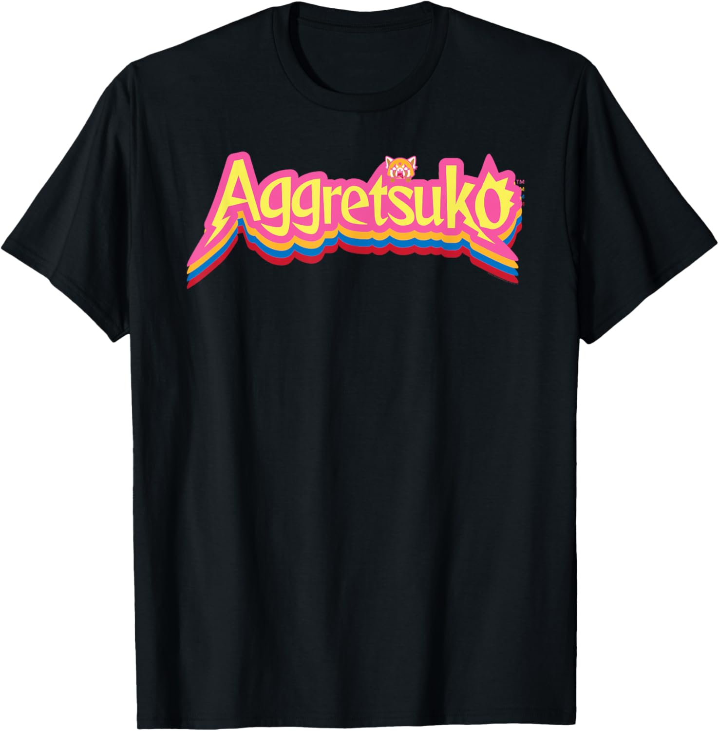 Aggretsuko Logo Colorburst T-Shirt for Fans of Anime and Pop Culture - 7