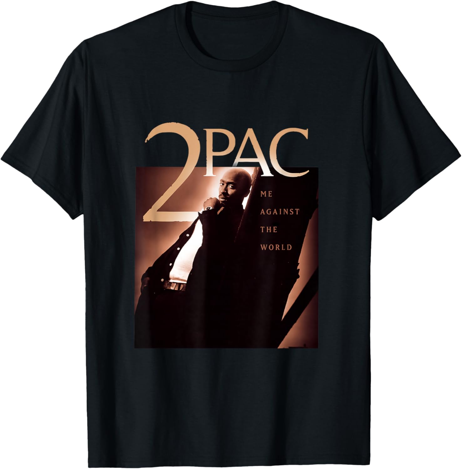 Tupac Shakur Me Against The World Unisex Black Cotton T-Shirt Small - 2