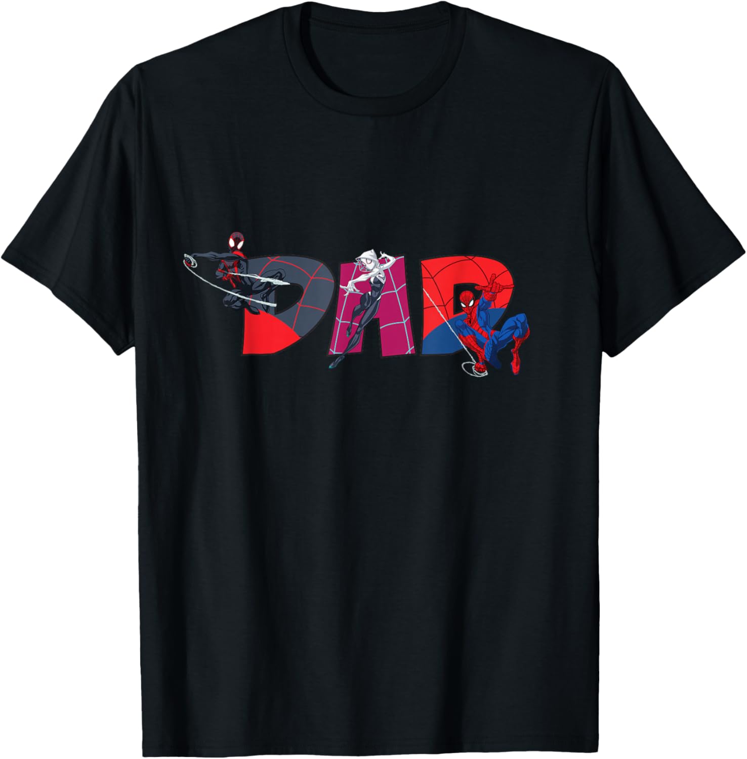 Marvel Spider-Man Trio Dad T-Shirt Perfect for Father's Day and Family Trips - 8